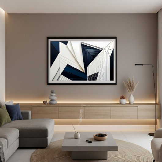 Moderne Abstracte Geometrische Architectuur Canvas Afdruk