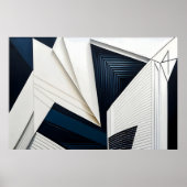 Moderne Abstracte Geometrische Architectuur Poster (Voorkant)
