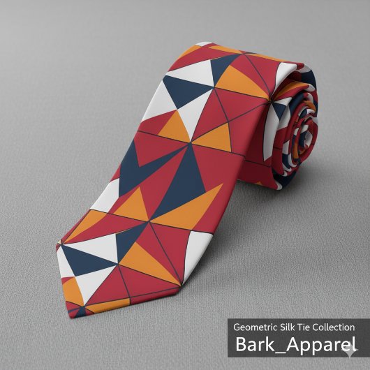 Moderne Abstracte Geometrische Bladeren Patroon Stropdas