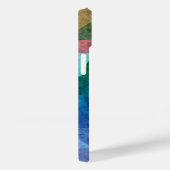 Moderne abstracte geometrische blauwe roze cirkel Case-Mate iPhone case (Achterkant / Rechts)