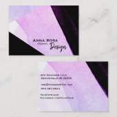 *~* Moderne, Abstracte geometrische blauwe roze Visitekaartje (Voorkant / Achterkant)