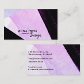 *~* Moderne Abstracte geometrische blauwe roze zwa Visitekaartje (Voorkant / Achterkant)