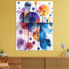 Moderne Abstracte Geometrische Cirkels Canvas Afdruk