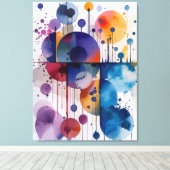 Moderne Abstracte Geometrische Cirkels Canvas Afdruk (Insitu (Houten vloer))