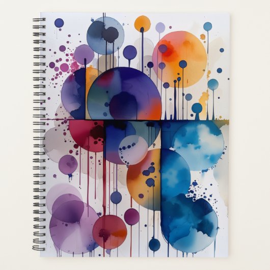 Moderne Abstracte Geometrische Cirkels Planner (Voorkant)