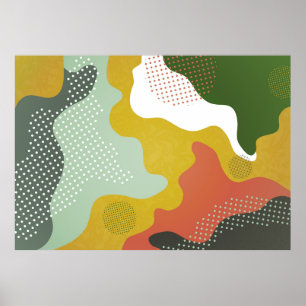 Moderne abstracte geometrische compositie met deco poster