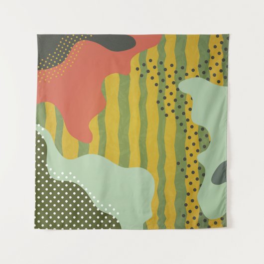 Moderne abstracte geometrische compositie met deco wandkleed (Voorkant)