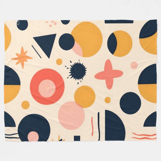 Moderne Abstracte geometrische deken (Voorkant (Horizontaal))