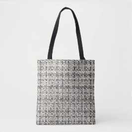 Moderne abstracte geometrische digitale patroon 12 tote bag