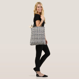 Moderne abstracte geometrische digitale patroon 12 tote bag