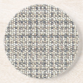 Moderne abstracte geometrische digitale patroon 12 zandsteen onderzetter