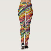 Moderne abstracte geometrische digitale patroon 40 leggings (Achterkant)