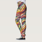 Moderne abstracte geometrische digitale patroon 40 leggings (Links)