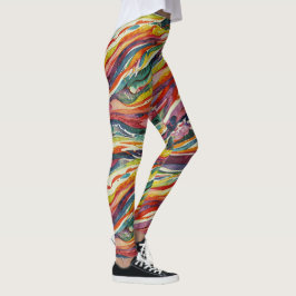Moderne abstracte geometrische digitale patroon 40 leggings