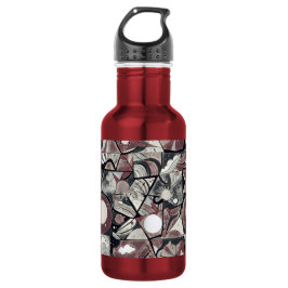 Moderne abstracte geometrische digitale patroon 46 waterfles 