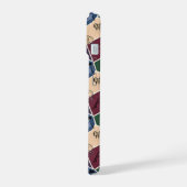 Moderne abstracte geometrische digitale patroon 59 iPhone 15 case (Linkerkant)
