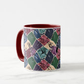 Moderne abstracte geometrische digitale patroon 59 mok (Voorkant links)