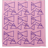 Moderne Abstracte Geometrische Douchegordijn (Voorkant)