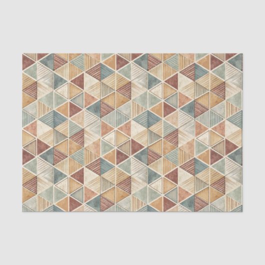 Moderne Abstracte Geometrische Driehoek Ontwerp Pa Tissuepapier (Voorkant)