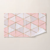 Moderne Abstracte geometrische driehoeken Peach Go Bad Handdoek (Handdoek)