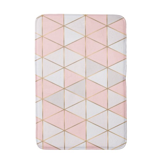 Moderne Abstracte geometrische driehoeken Peach Go Badmat (Voorkant Verticaal)