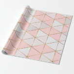 Moderne Abstracte geometrische driehoeken Peach Go Cadeaupapier<br><div class="desc">Moderne Abstracte geometrische driehoeken passen een gouden vormgeving aan. Pas aan met of zonder enige tekst. Ontworpen door: Visnezh</div>