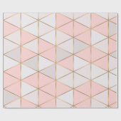 Moderne Abstracte Geometrische Driehoeken Perzik G Cadeaupapier (Vlak)