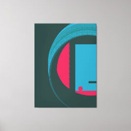 Moderne Abstracte Geometrische Echo  Canvas Afdruk