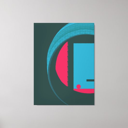 Moderne Abstracte Geometrische Echo  Canvas Afdruk (Voorkant)