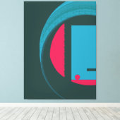 Moderne Abstracte Geometrische Echo  Canvas Afdruk (Insitu (Houten vloer))