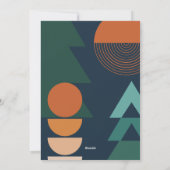 Moderne abstracte geometrische feestfoto feestdagenkaart (Achterkant)