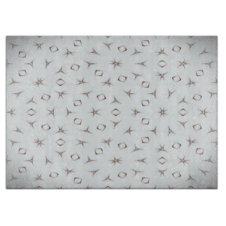 Moderne Abstracte Geometrische Gegraveerde Houten Snijplank
