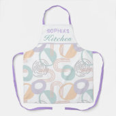 Moderne Abstracte geometrische gepersonaliseerde p Schort (Voorkant)
