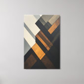 Moderne Abstracte Geometrische Gestructureerde Roe Canvas Afdruk (Voorkant)