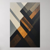 Moderne Abstracte Geometrische Gestructureerde Roe Poster (Voorkant)
