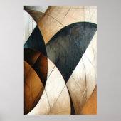 Moderne Abstracte Geometrische Getextureerde Aarde Poster (Voorkant)