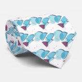 Moderne Abstracte Geometrische Hip 50s Art Pattern Stropdas (Opgerold)