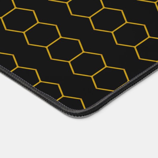 Moderne Abstracte Geometrische Honingraat Elegant  Bureaumat (Hoek)