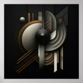 Moderne Abstracte Geometrische Inspiratie Poster (Voorkant)