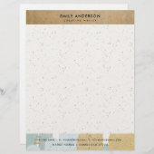 MODERNE ABSTRACTE GEOMETRISCHE KERAMISCHE TEXTUUR BRIEFHOOFD (Voorkant / Achterkant)