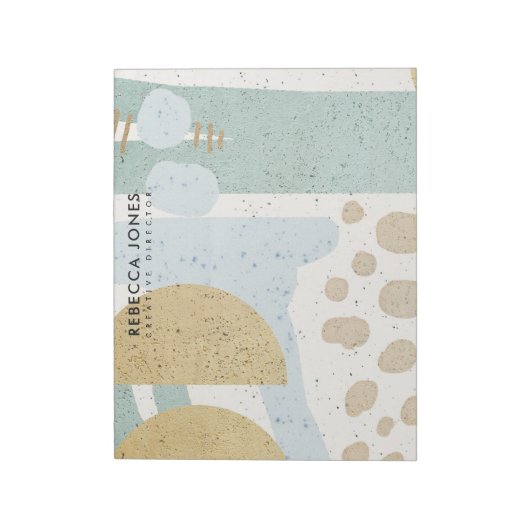 MODERNE ABSTRACTE GEOMETRISCHE KERAMISCHE TEXTUUR NOTITIEBLOK (Linkerzijde)