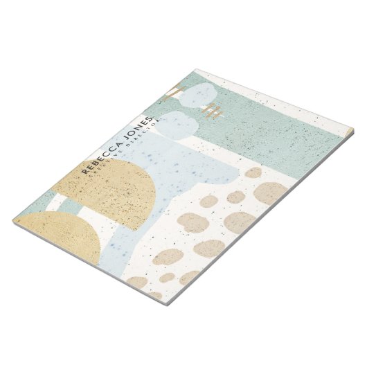 MODERNE ABSTRACTE GEOMETRISCHE KERAMISCHE TEXTUUR NOTITIEBLOK (Schuin)