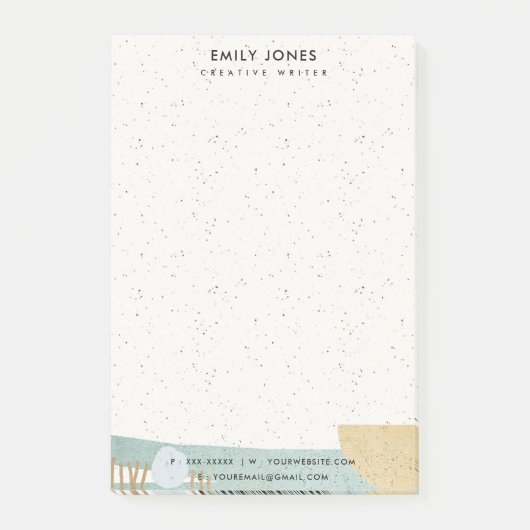 MODERNE ABSTRACTE GEOMETRISCHE KERAMISCHE TEXTUUR POST-IT® NOTES (Voorkant)