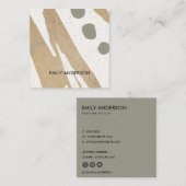 MODERNE ABSTRACTE GEOMETRISCHE KERAMISCHE TEXTUUR VIERKANTE VISITEKAARTJE (Voorkant / Achterkant)