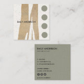 MODERNE ABSTRACTE GEOMETRISCHE KERAMISCHE TEXTUUR VIERKANTE VISITEKAARTJE (Voorkant / Achterkant)