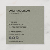 MODERNE ABSTRACTE GEOMETRISCHE KERAMISCHE TEXTUUR VIERKANTE VISITEKAARTJE (Achterkant)