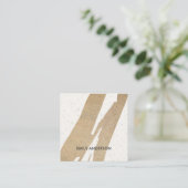 MODERNE ABSTRACTE GEOMETRISCHE KERAMISCHE TEXTUUR VIERKANTE VISITEKAARTJE (Staand voorkant)