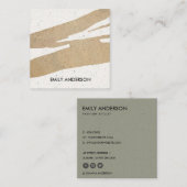 MODERNE ABSTRACTE GEOMETRISCHE KERAMISCHE TEXTUUR VIERKANTE VISITEKAARTJE (Voorkant / Achterkant)