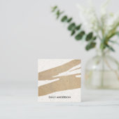 MODERNE ABSTRACTE GEOMETRISCHE KERAMISCHE TEXTUUR VIERKANTE VISITEKAARTJE (Staand voorkant)