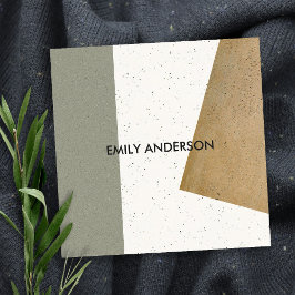 MODERNE ABSTRACTE GEOMETRISCHE KERAMISCHE TEXTUUR VIERKANTE VISITEKAARTJE